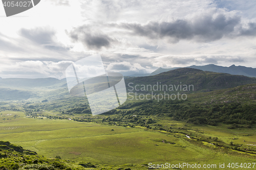 Image of view to Killarney National Park valley in ireland