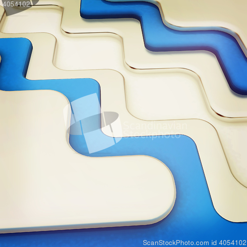 Image of Virtual background. 3D illustration. Vintage style.