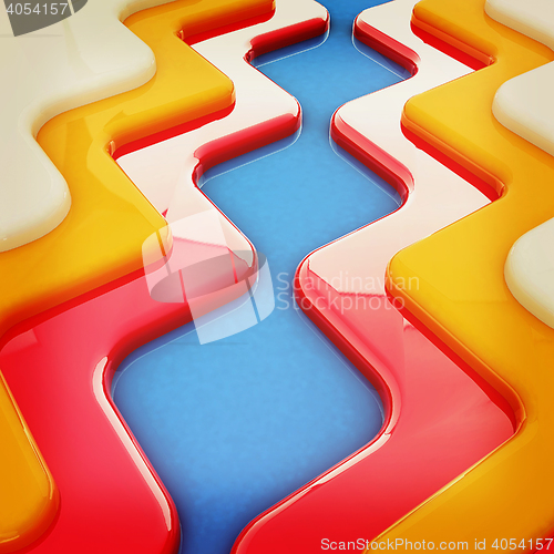 Image of Virtual background. 3D illustration. Vintage style.
