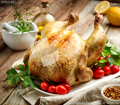 Image of whole roasted chicken
