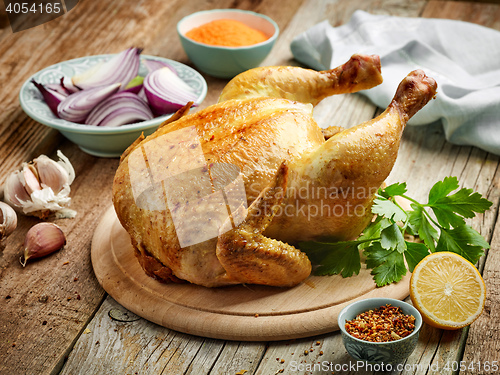 Image of whole roasted chicken