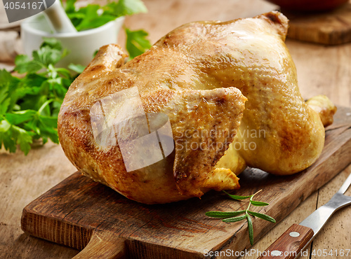 Image of whole roasted chicken