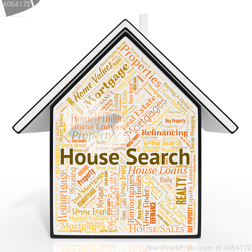 Image of House Search Shows Home Researching And Searching
