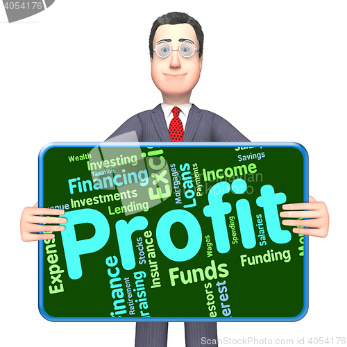 Image of Profit Word Represents Text Profits And Words