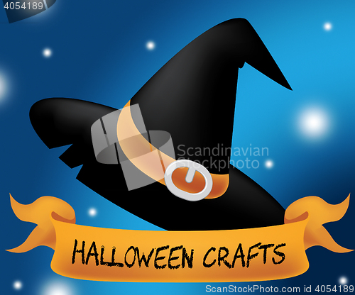 Image of Halloween Crafts Means Trick Or Treat And Art