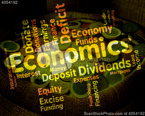 Image of Economics Word Shows Finance Fiscal And Economical