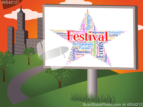 Image of Festival Star Means Festivities Festivity And Festive