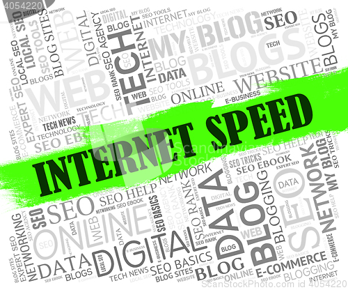 Image of Internet Speed Means Web Site And Fast