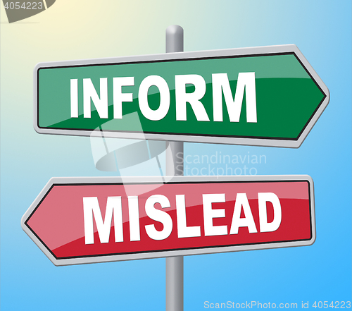 Image of Inform Mislead Indicates Telling Signboard And Board