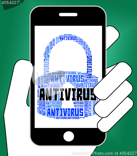 Image of Antivirus Lock Represents Word Infection And Spyware