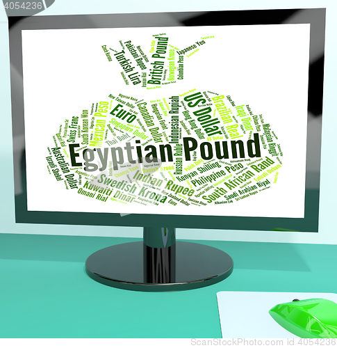 Image of Egyptian Pound Means Currency Exchange And Coinage