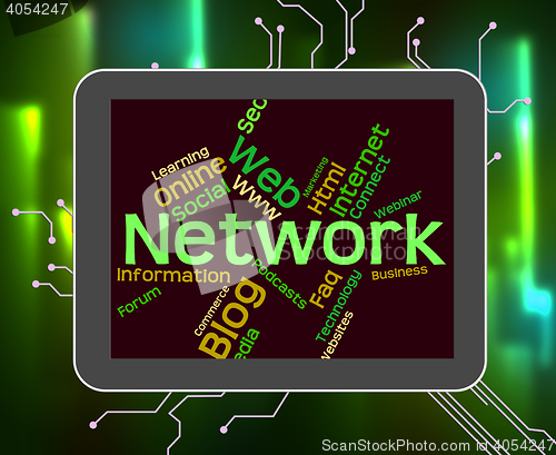 Image of Network Word Represents Technology Computing And Web