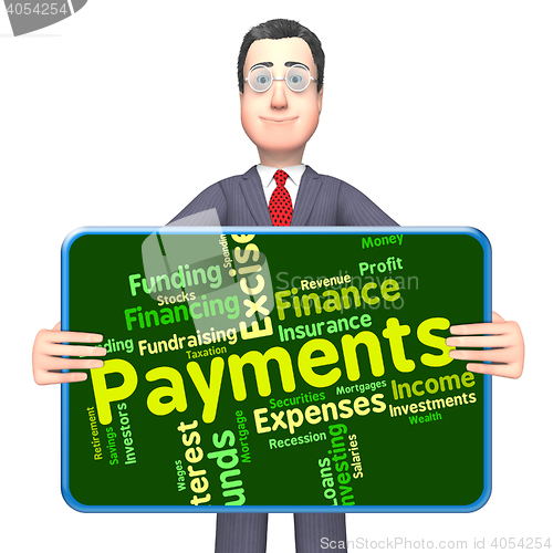 Image of Payments Word Indicates Bill Instalment And Paying