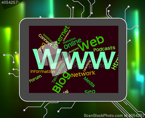 Image of Www Word Represents World Wide Web And Internet