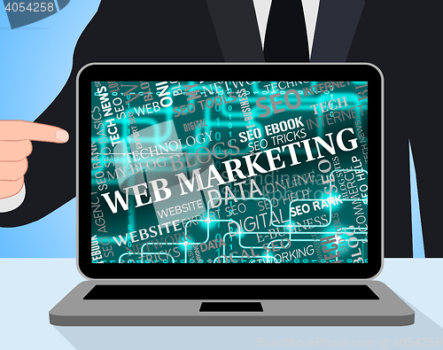 Image of Web Marketing Represents Email Lists And Computing