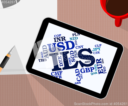 Image of Ils Currency Means Israel Shekel And Banknote