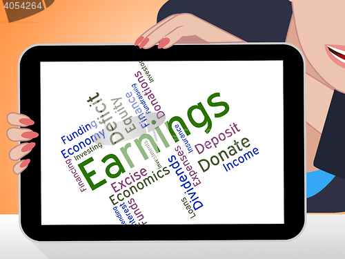 Image of Earnings Word Means Wage Revenues And Earns