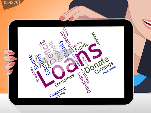 Image of Loans Word Shows Borrow Funding And Borrowing