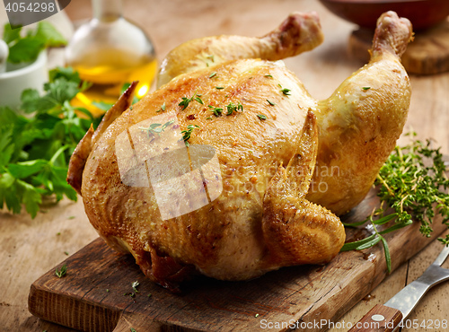 Image of whole roasted chicken