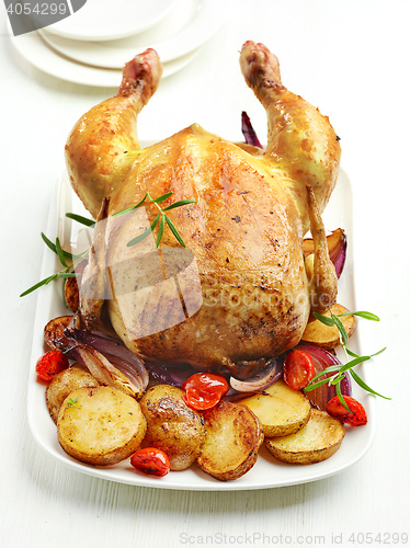 Image of whole roasted chicken