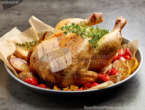 Image of whole roasted chicken