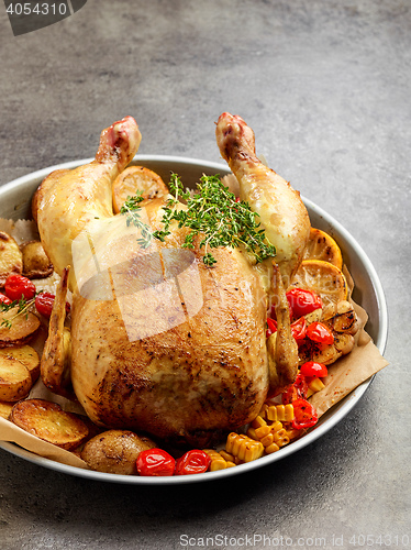 Image of whole roasted chicken