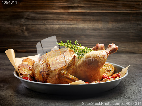 Image of whole roasted chicken