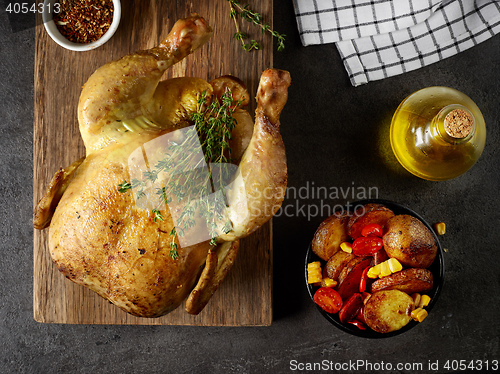 Image of whole roasted chicken