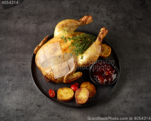 Image of whole roasted chicken