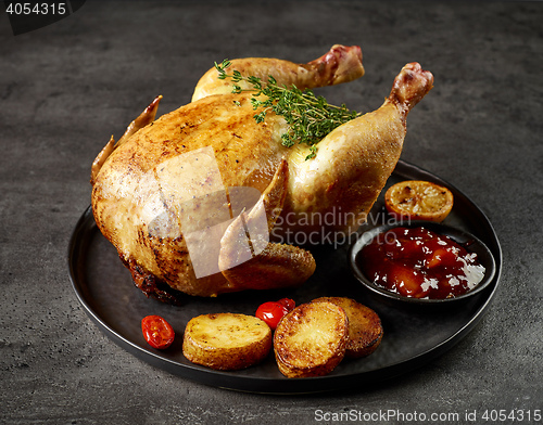 Image of whole roasted chicken