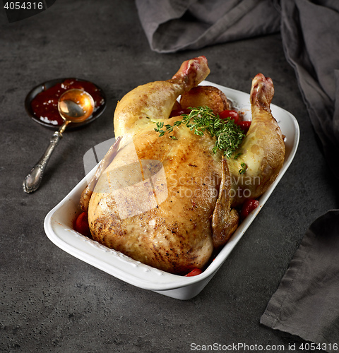 Image of whole roasted chicken