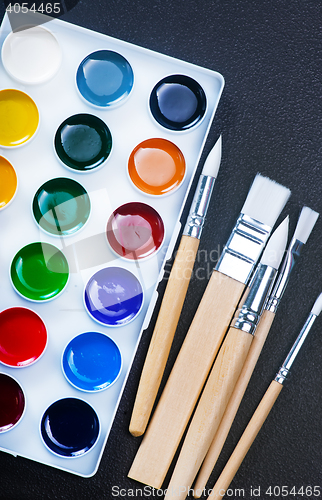 Image of paint and brushes