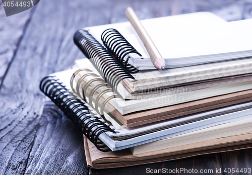 Image of Stack of spiral notebooks