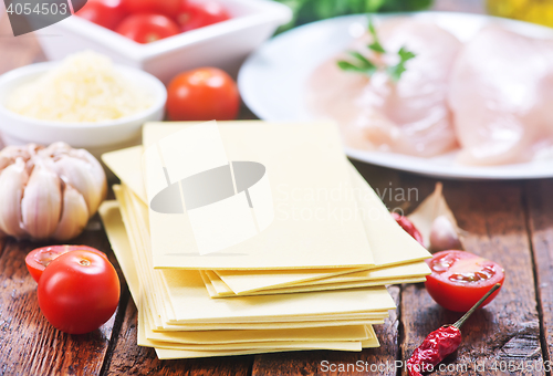 Image of ingredients for lasagna