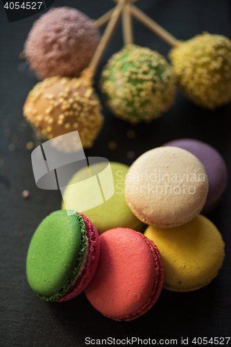 Image of French colorful macarons