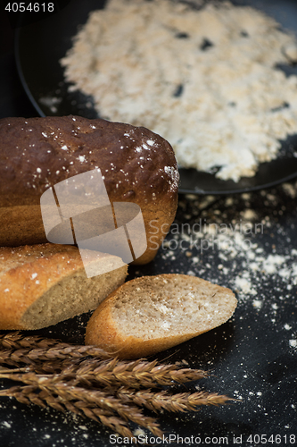 Image of Bread composition with wheats