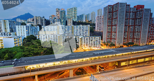 Image of kwun tong downtown at night