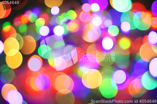 Image of abstract christmas color lights background