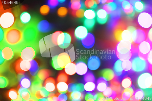 Image of abstract christmas color lights background