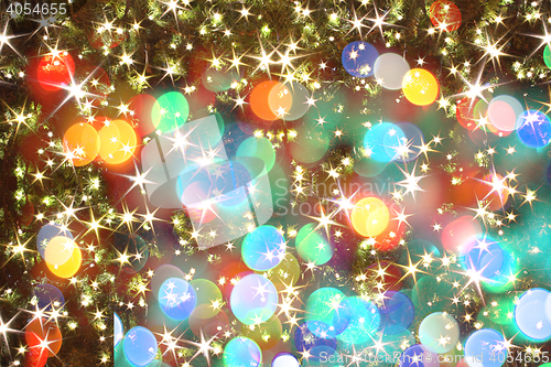 Image of abstract christmas color lights background