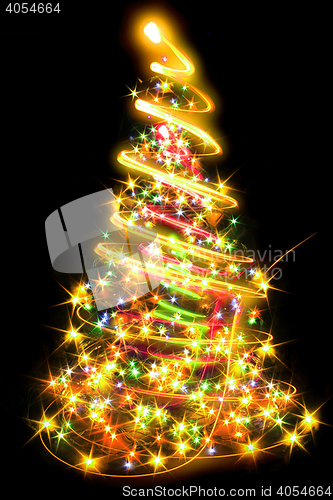 Image of xmas tree in the night