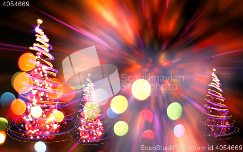 Image of abstract christmas forest 