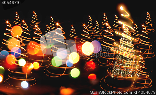 Image of xmas forest (with christmas tree)