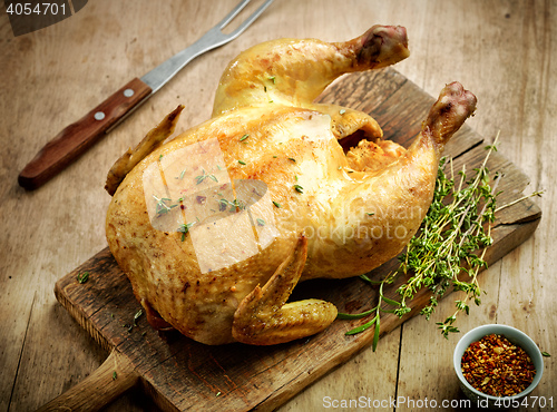 Image of whole roasted chicken
