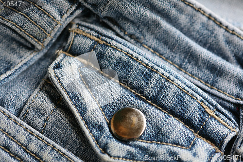 Image of macro of a used blue pants