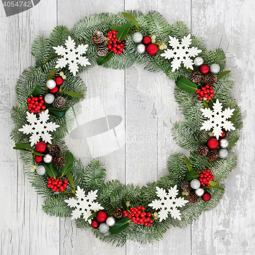 Image of Christmas Snowflake Wreath