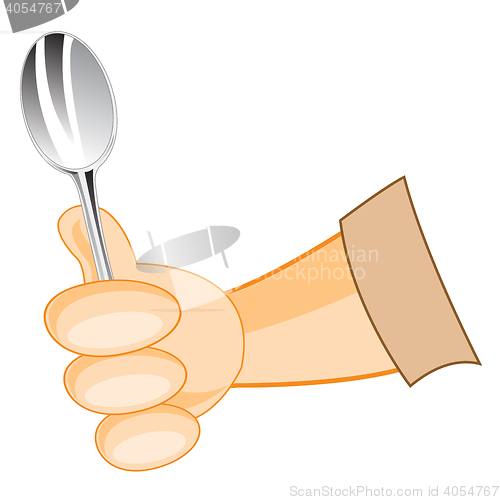 Image of Hand of the person with spoon