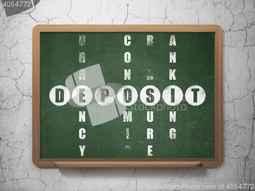 Image of Currency concept: Deposit in Crossword Puzzle