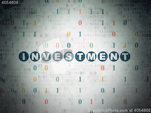 Image of Business concept: Investment on Digital Data Paper background