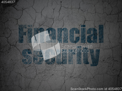 Image of Safety concept: Financial Security on grunge wall background